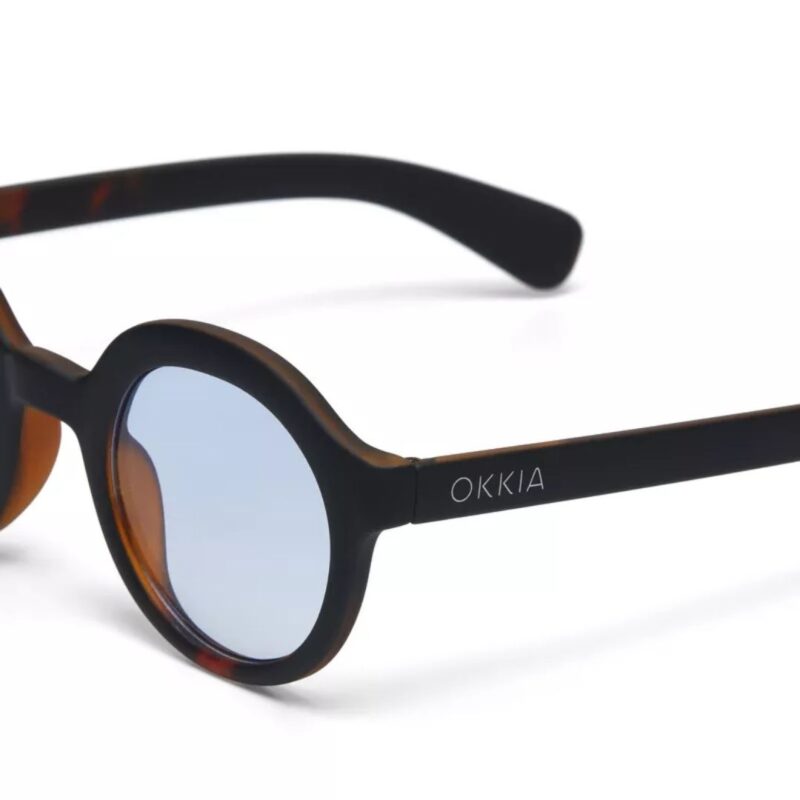 LAURO ROUND Black & Havana (blue lens) OK031B3H-BL (7)