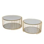 Kare Coffee Table Wire Double Brass 2 Set (6)
