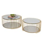 Kare Coffee Table Wire Double Brass 2 Set (7)