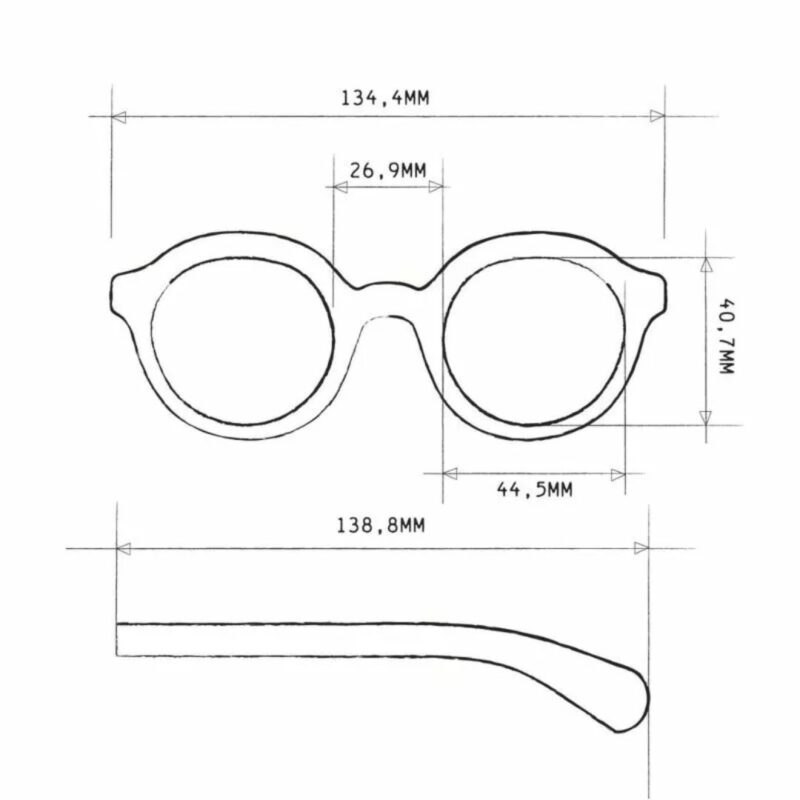 Okkia Sunglasses Lauro Round Havana Yellow Blue - Image 10
