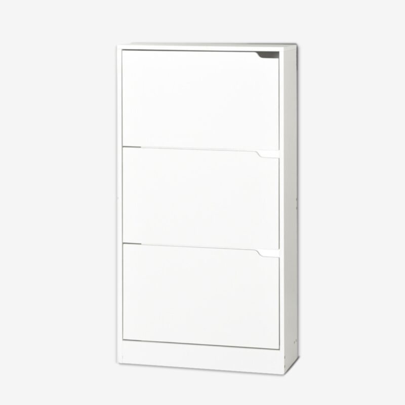 Shoe Cabinet Bella White 60x24x115cm (2)