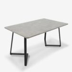 Table Carmen Gray Black Legs 150x90x75cm (7)