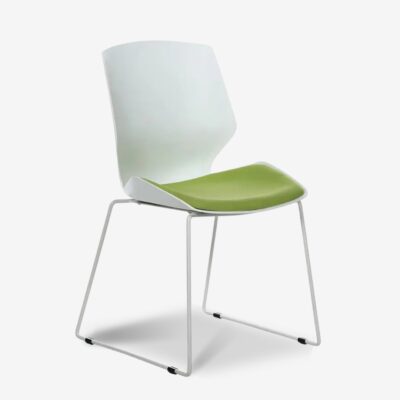 Chair Visitor White_Green