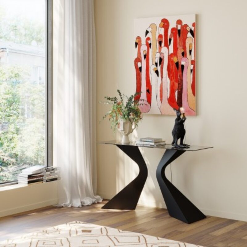 Kare console gloria black 140x81cm (2)