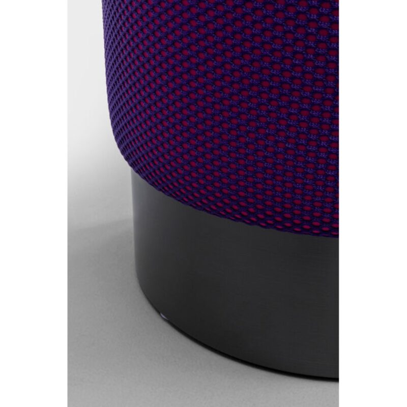 Kare stool jody purple mesh black Ø35cm (4)