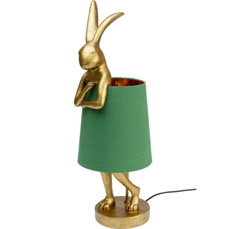 Kare Table Lamp Animal Rabbit Gold Green 68cm (5)