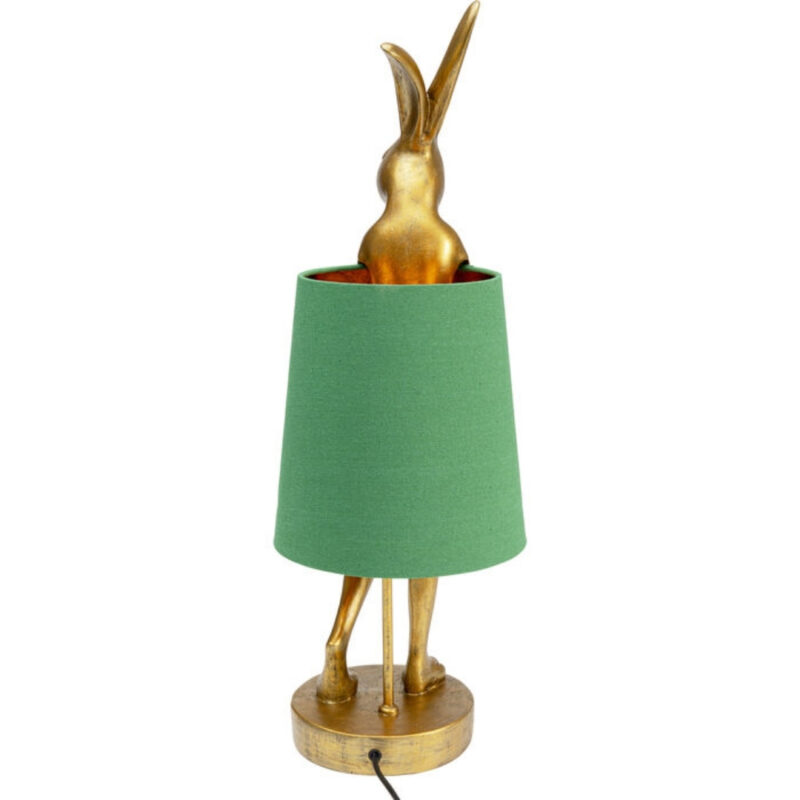 Kare Table Lamp Animal Rabbit Gold Green 68cm (7)