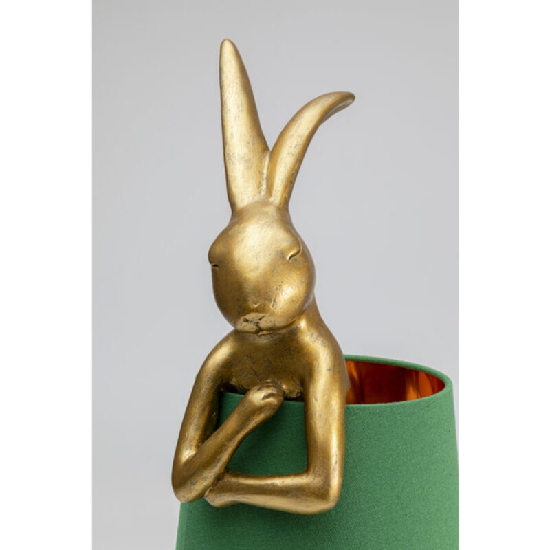 Kare Table Lamp Animal Rabbit Gold Green 68cm (8)