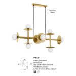 Pendant Lamp Pielo Brass Gold