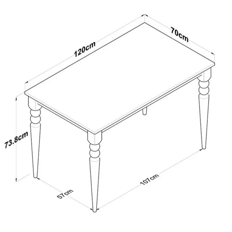 Table Baro 120x70cm - Image 5