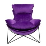 Kare Armchair With Stool Snuggle Purple (2 Part) (3)