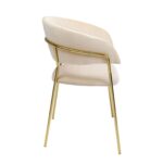 Kare Chair With Armrest Belle Velvet Cream (2 Set) (7)