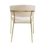Kare Chair With Armrest Belle Velvet Cream (2 Set) (9)