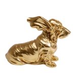 Kare Deco Figurine Coiffed Dog Gold 52cm (3)