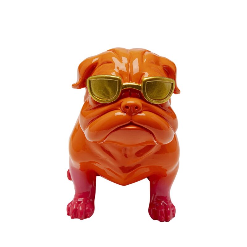 KARE Deco Figurine Fashion Dog Orange 17cm (1)