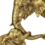 Kare Wall Decoration Elephants Love Gold 60x77cm (9)