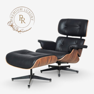PREMIUM Exclusive Version Eames Leather High Back Lounge Set