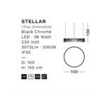 Pendant Lamp Stellar Black ∅100x150cm (8)