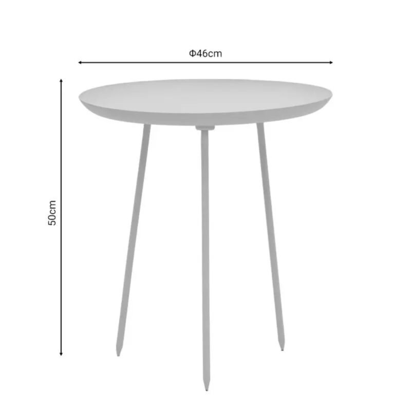 Side Table Felicita White ∅46x50cm (3)