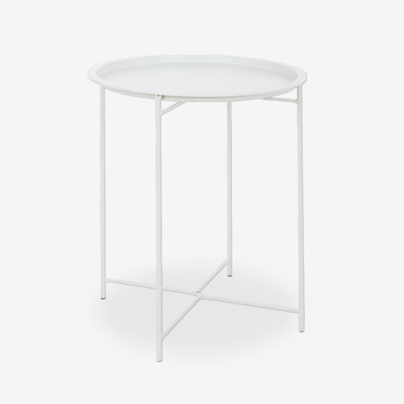 Side Table Wissant White Ø46