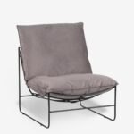 Armchair chloe gray 77x90x83cm