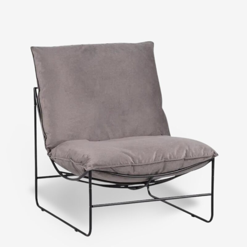 Armchair chloe gray 77x90x83cm