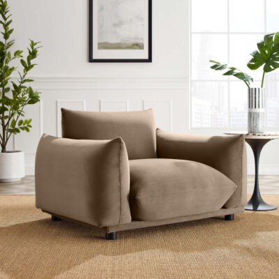 Armchair Marsilya Taupe 120x70x96cm 2