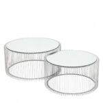 Kare Coffee Table Wire Silver (2set) (1)