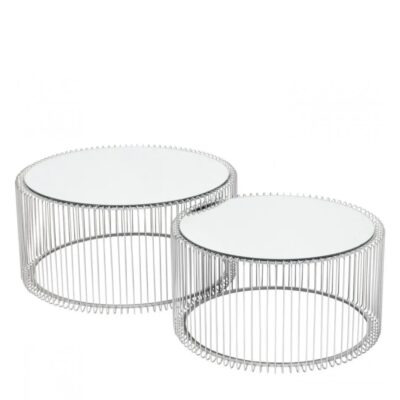 Kare Coffee Table Wire Silver (2set) (1)