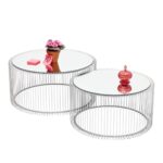 Kare Coffee Table Wire Silver (2 Set) (7)