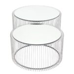 Kare Coffee Table Wire Silver (2 Set) (9)