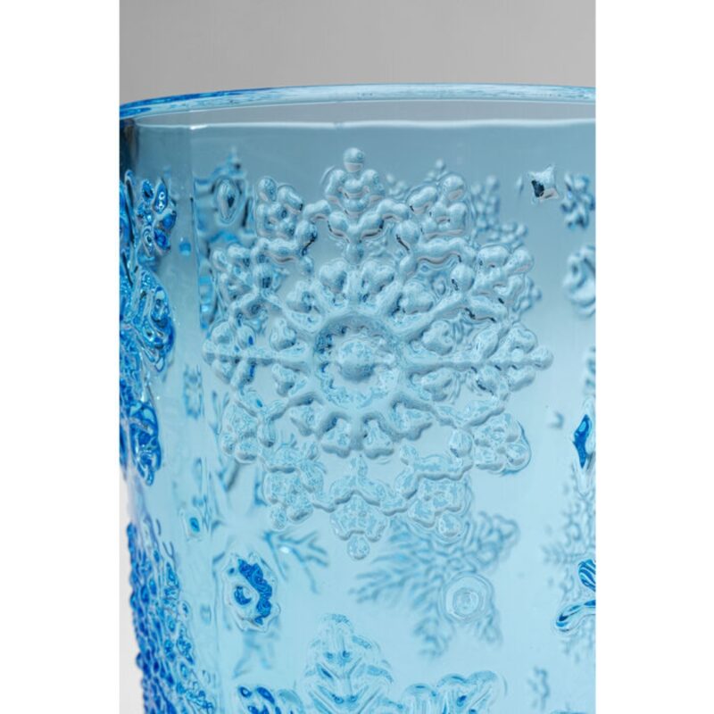 Kare Water Glass Ice Flowers Blue (3)