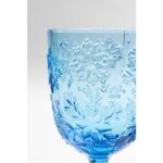 Kare Wine Glass Ice Flowers Blue (2)