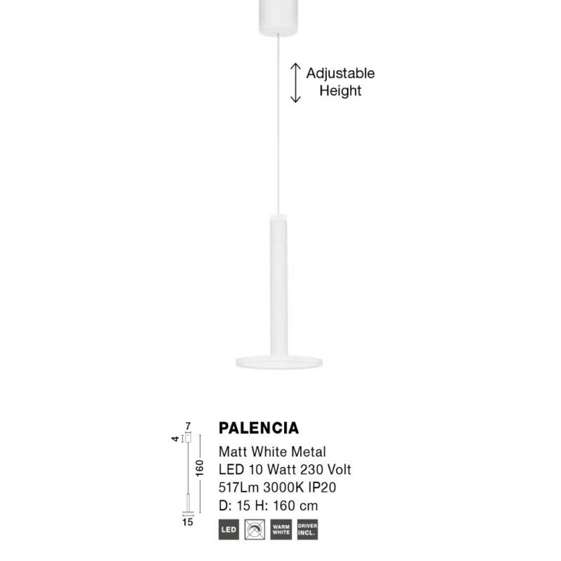 Pendant Suspension Lamp Palencia White (2)