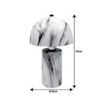 Table Lamp Euphore E27 White Marble Ceramic ∅18x29cm (2)