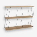 Wall Shelf Tars Oak Black 120x30x9cm