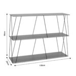 Wall Shelf Tars Oak Black 120x30x9cm (4)