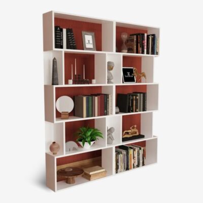 Bookcase Booky White 120x20x175cm
