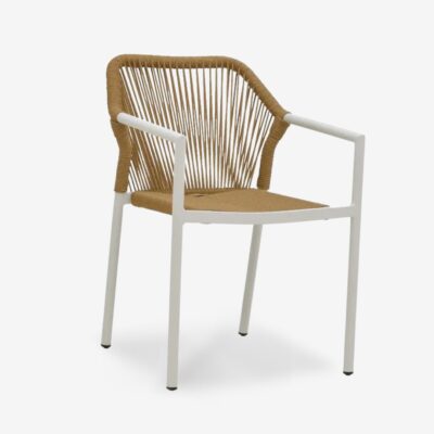 Chair Lucia Rattan White 56x59x80cm