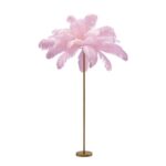 Kare Floor Lamp Feather Palm Pink 165cm (2)