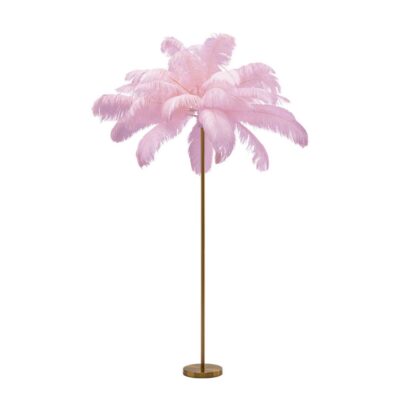 Kare Floor Lamp Feather Palm Pink 165cm (2)