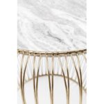 Kare Side Table Beam Grey Marble Brass D43cm (8)