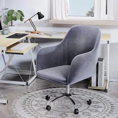 Канцелариско столче Xever Grey Velvet 55х54х80 94cm (2)
