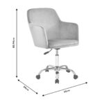 Office Chair Xever Gray Velvet 55х54х80 94cm (13)