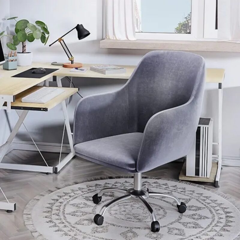 Office Chair Xever Gray Velvet 55х54х80 94cm (2)