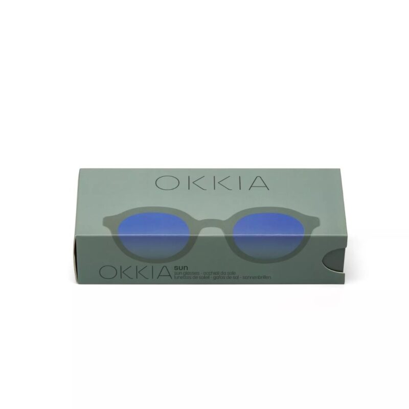 Okkia Sunglasses Lauro Green Sage Blue Lens Ok031gs Bl (12)