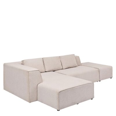 Corner sofa infinity ottoman cream left (1)