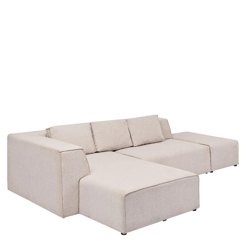 Corner sofa infinity ottoman cream left (1)