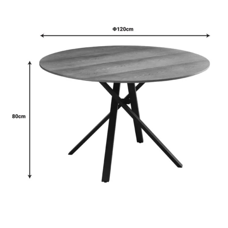 Dining Table Cara Sonoma Black ∅120 (4)