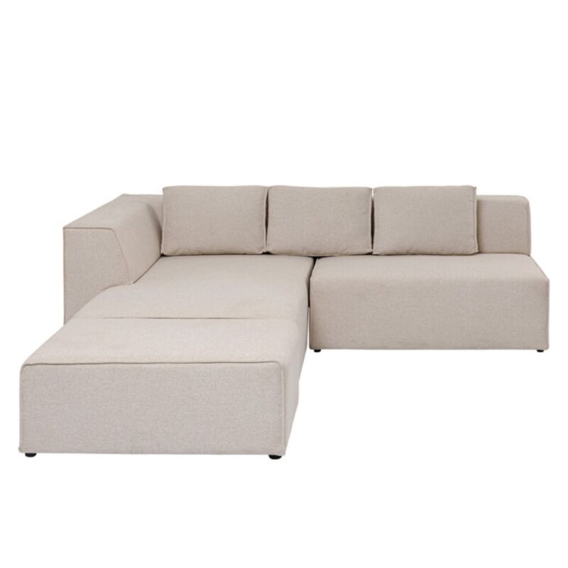 Kare Corner Sofa Infinity Ottoman Cream Left (10)
